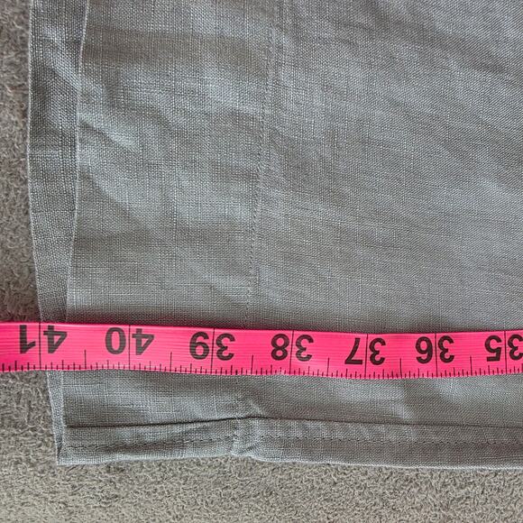 Kenar 100% Linen Blend Wide Leg Pants grey sz 6 - Picture 5 of 7